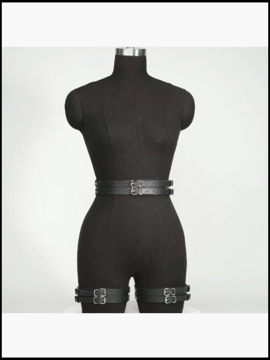 Adjustable Faux Leather Leg Harness Punk Gothic Festival Thigh Strap main image 6